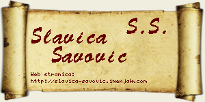 Slavica Savović vizit kartica